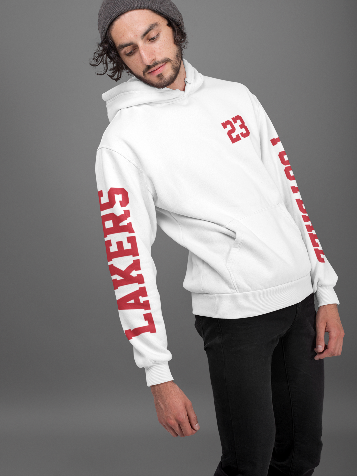 Lakers Football Custom Sleeve Hoodie