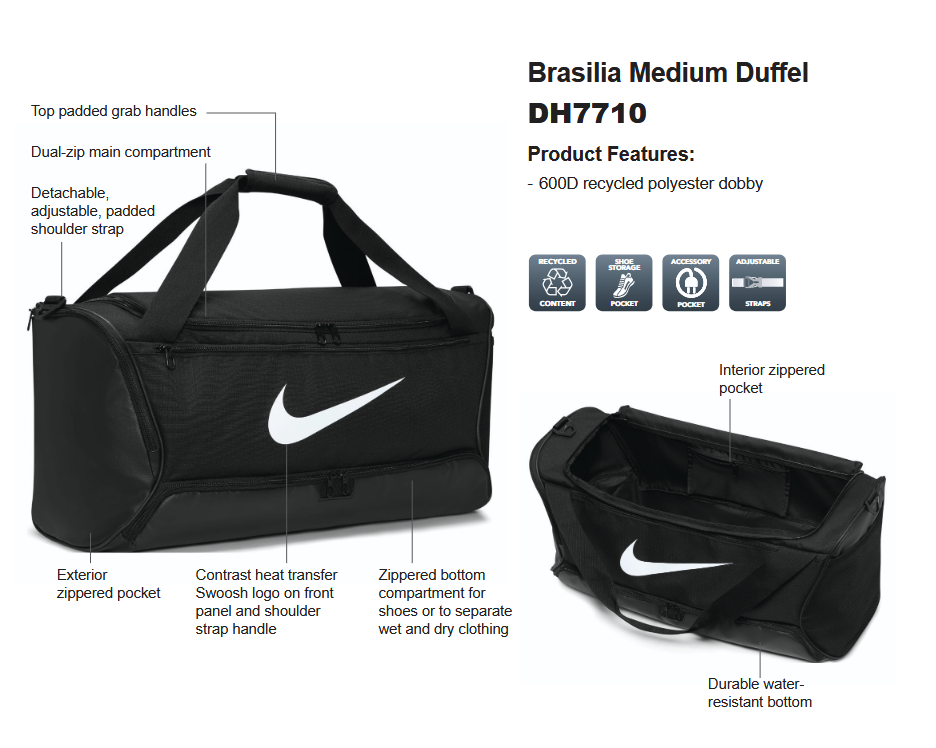 Lakers Football Nike Brasilia Duffel