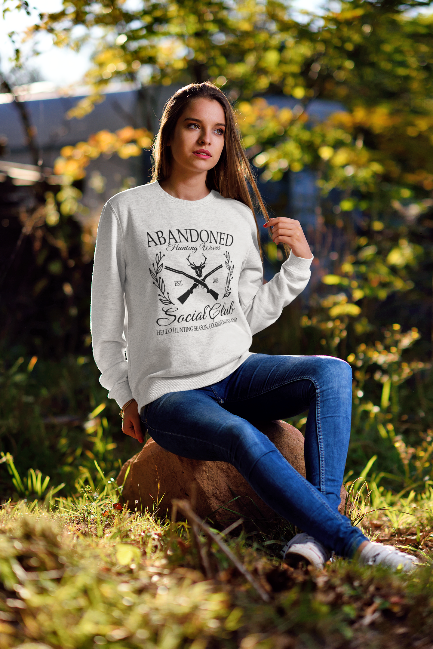Abandoned Hunting Wives Social Club Crewneck Sweater