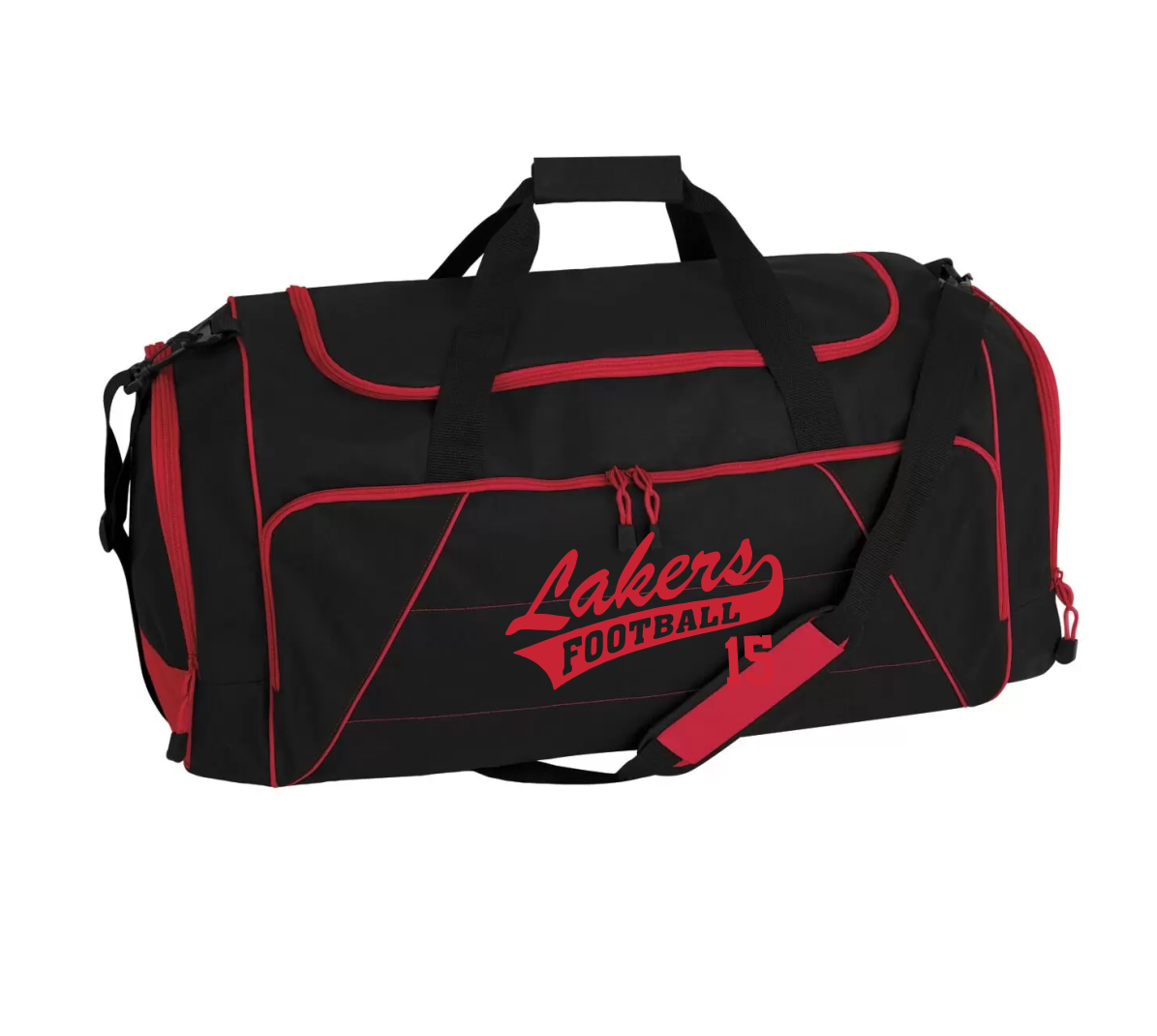 Lakers Football Embroidered Varsity Duffel Bag