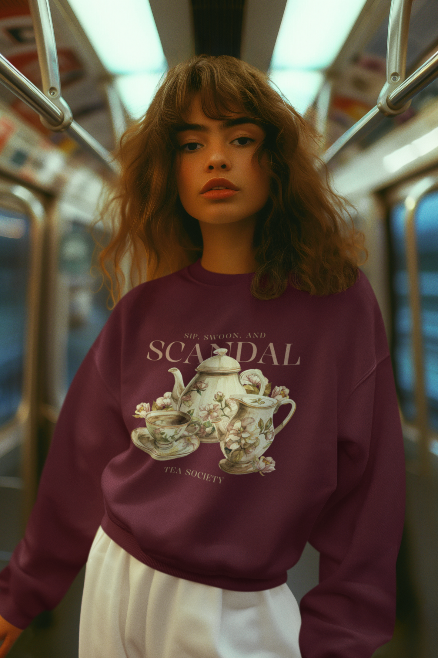 Sip, Swoon, and Scandal Tee or Crew