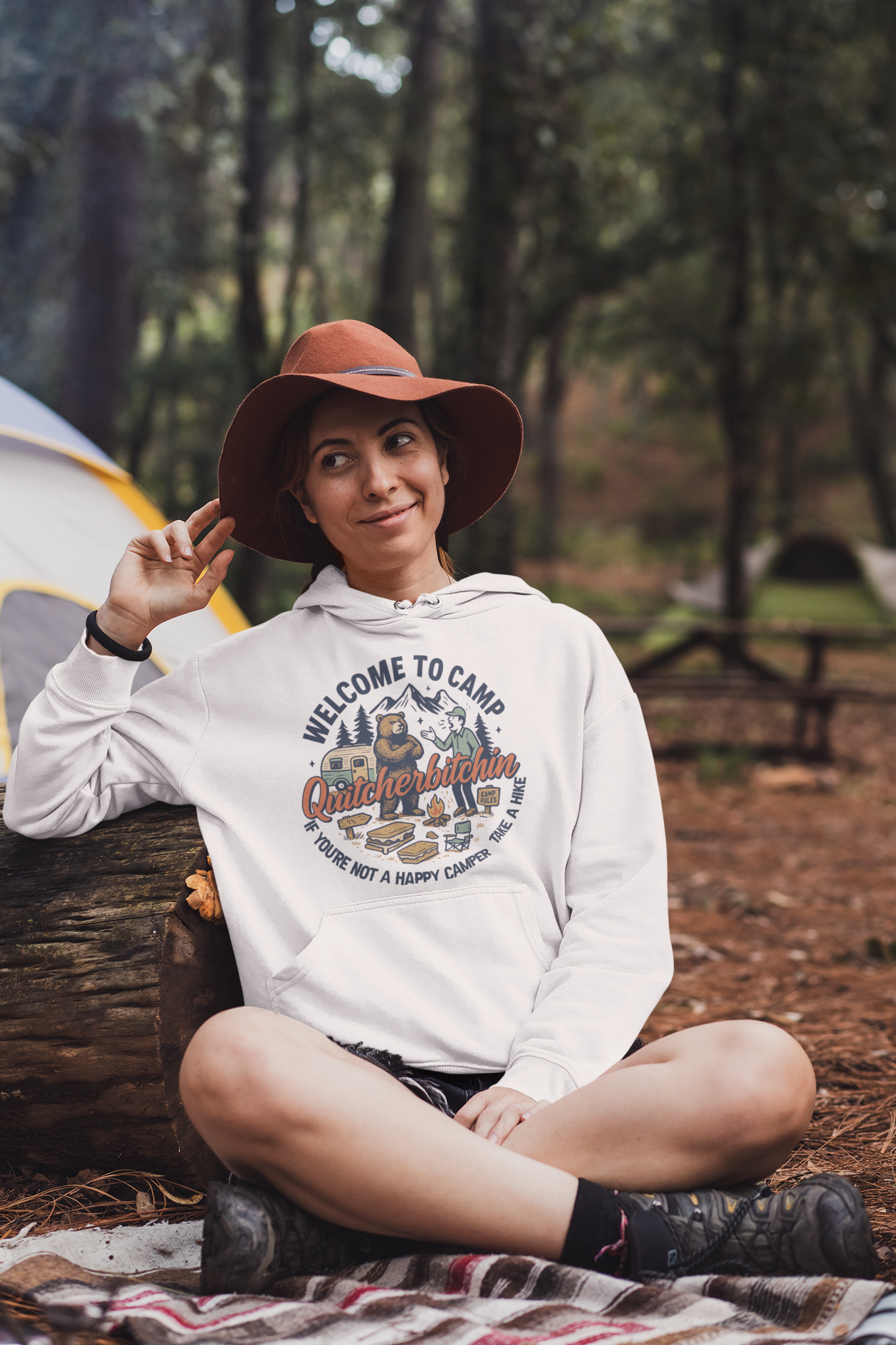 Welcome to Camp Quitcherbitchin Hoodie or Tee