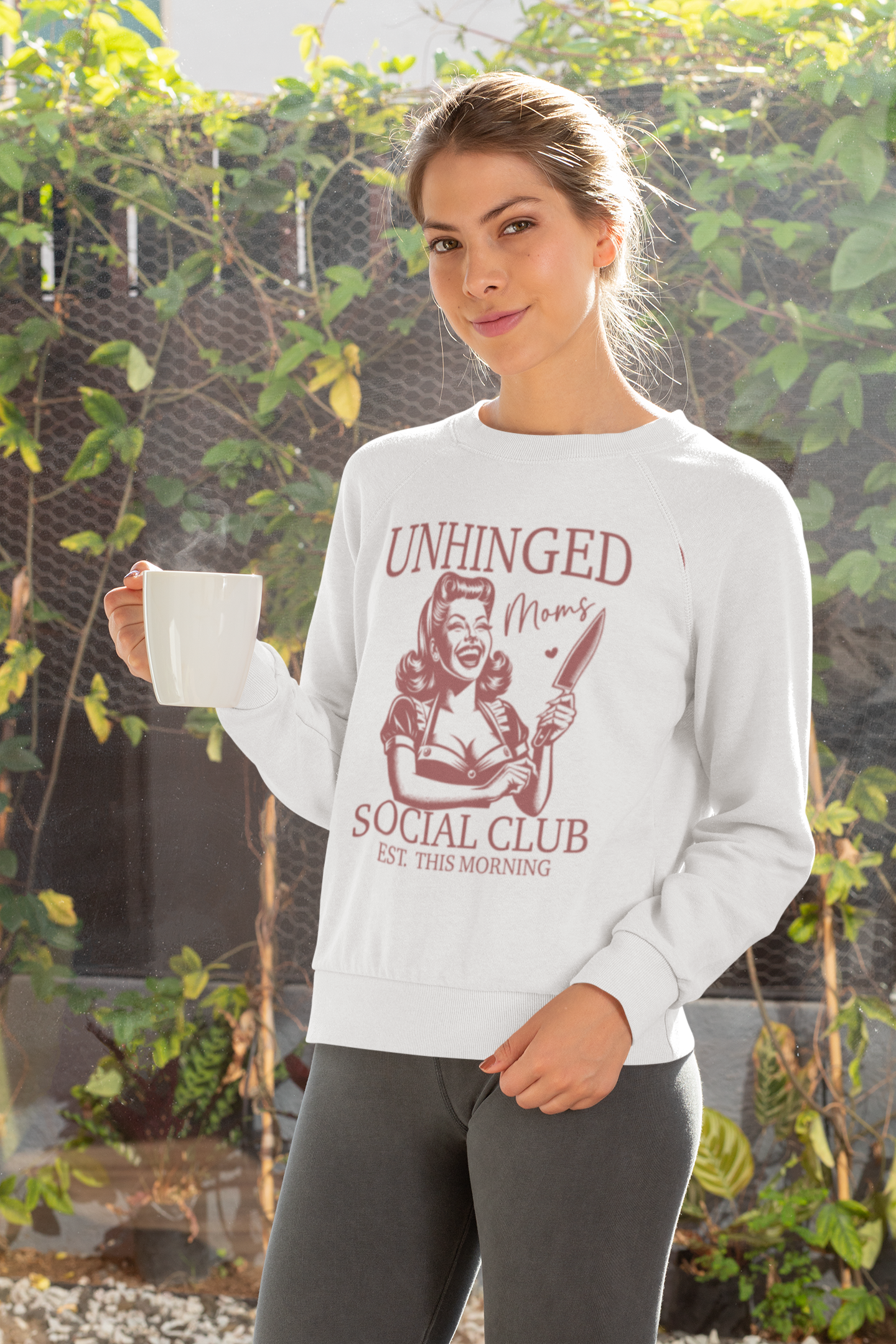 Unhinged Moms Social Club Crewneck Sweater