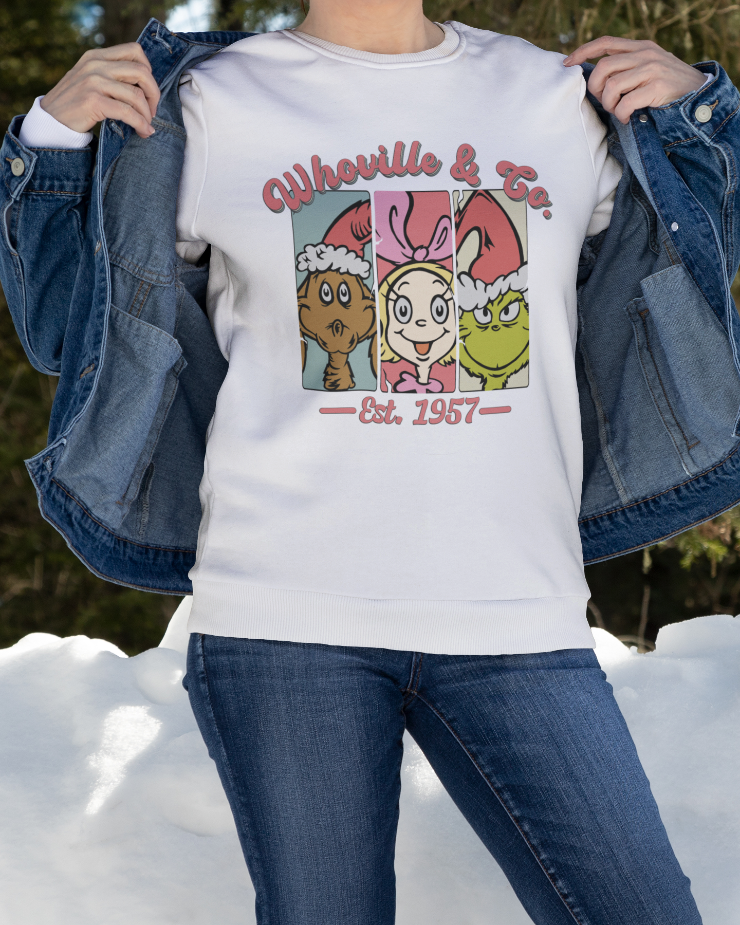 Whoville & Co Vintage Grinch Crewneck