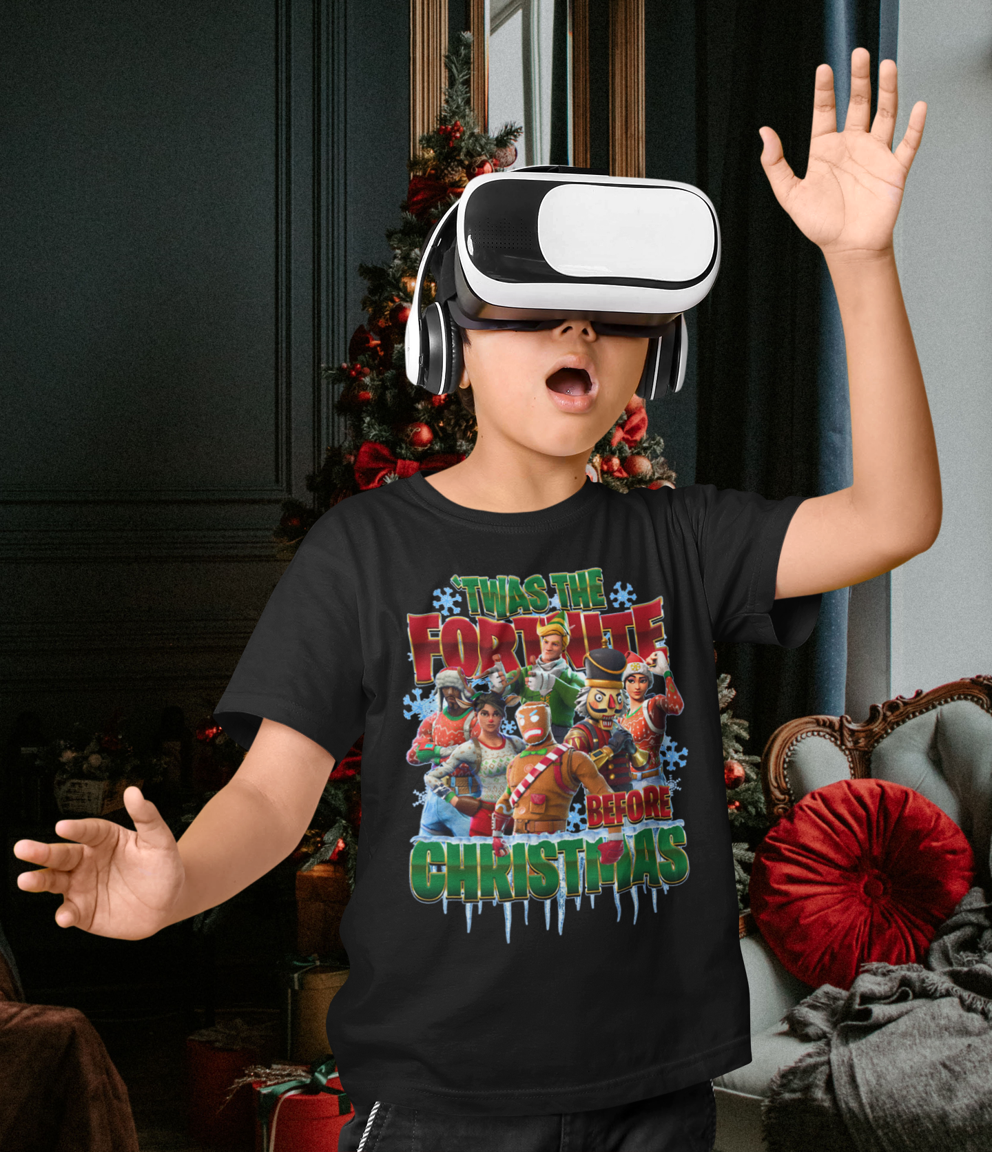 Kid's Twas the Fortnite Before Christmas T-shirt