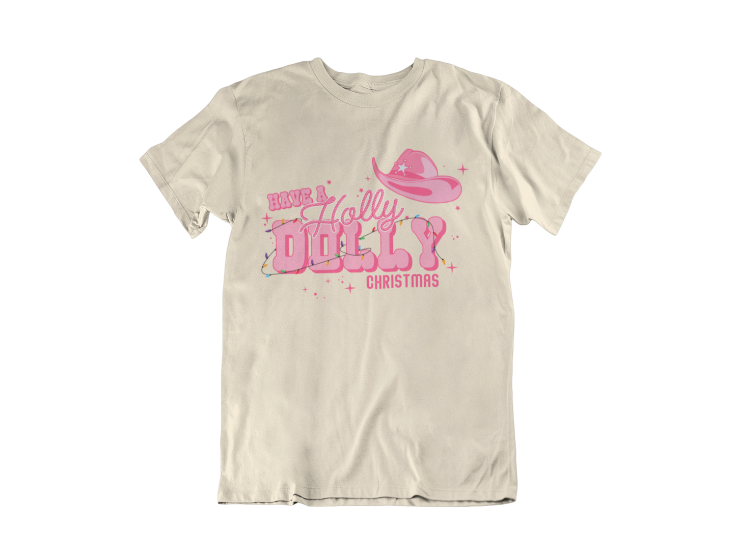 Have a Holly Dolly Christmas Pink Western Hat T-Shirt