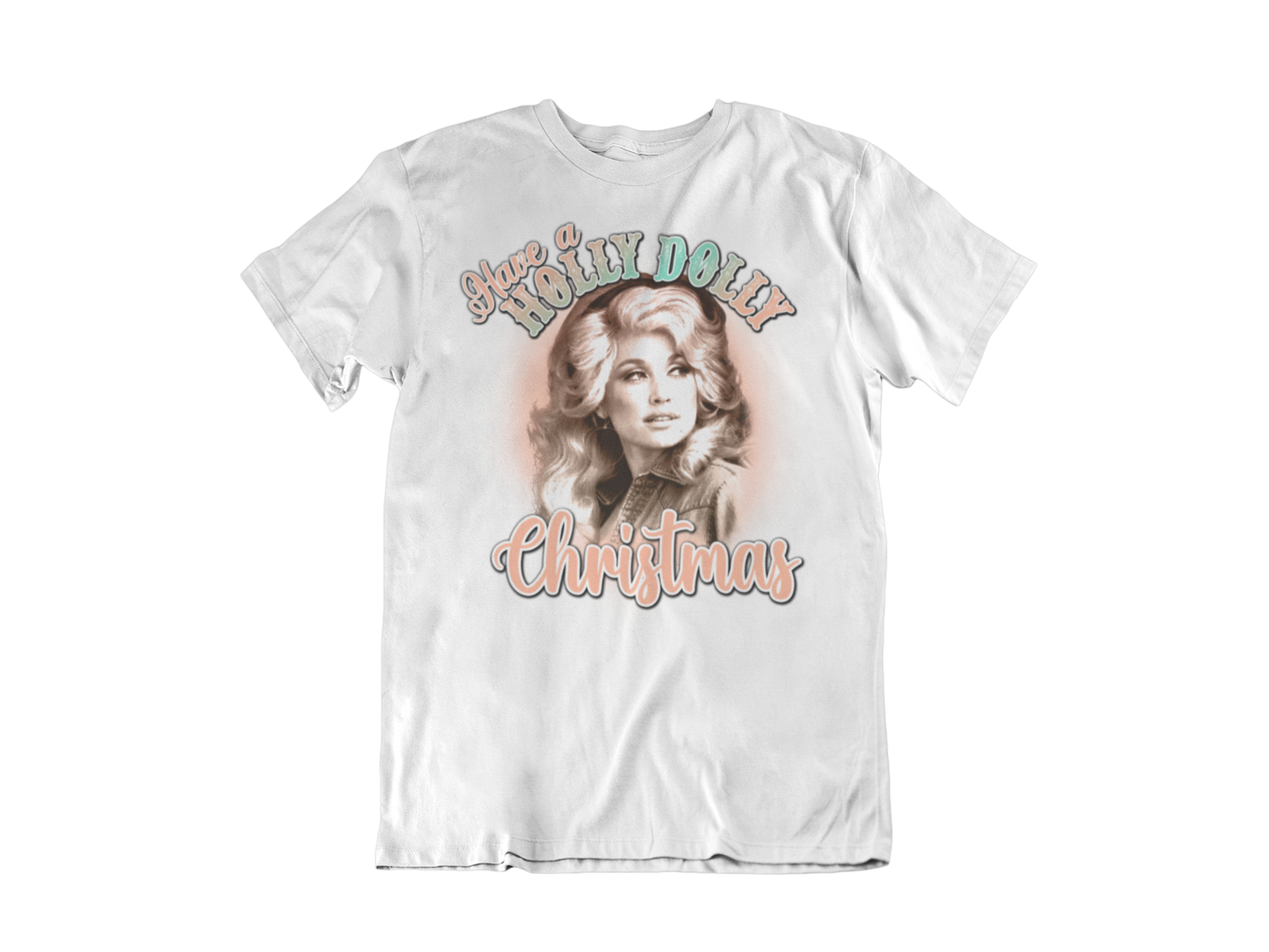 Have a Holly Dolly Christmas Pretty Pastel T-Shirt