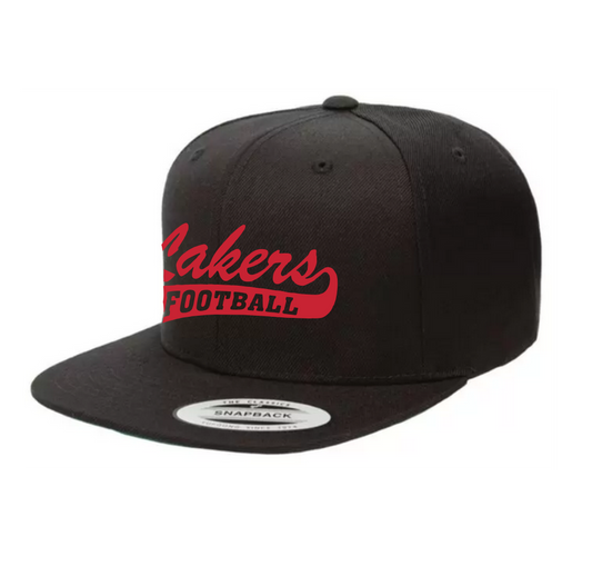 Lakers Football Embroidered YUPOONG® YP CLASSICS® PREMIUM CLASSIC FLAT BRIM SNAPBACK.