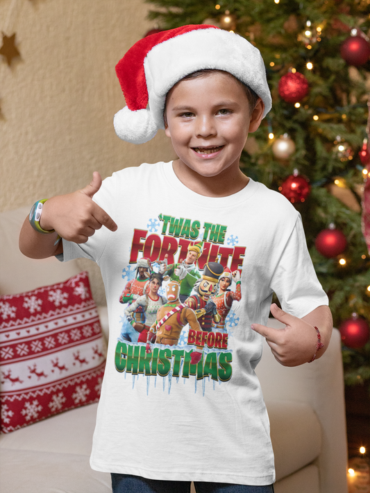 Kid's Twas the Fortnite Before Christmas T-shirt