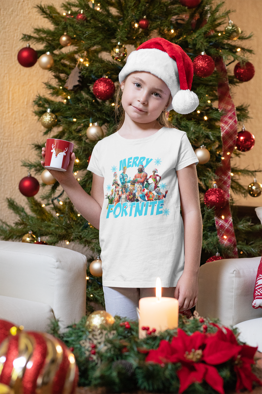 Kid's Merry Fortnite Christmas T-shirt