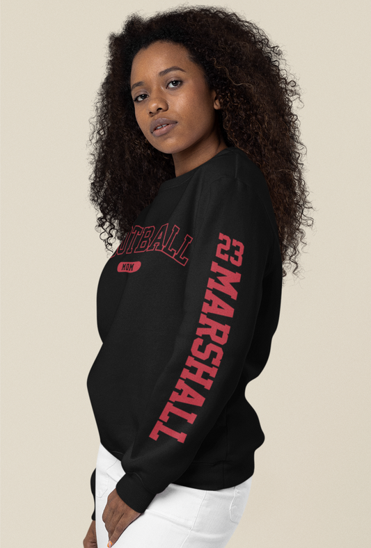 Lakers Football Mom Crewneck with Custom Player Sleeve