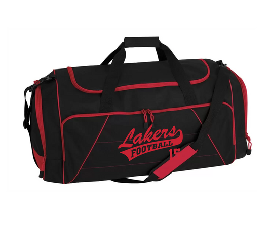 Lakers Football Embroidered Varsity Duffel Bag