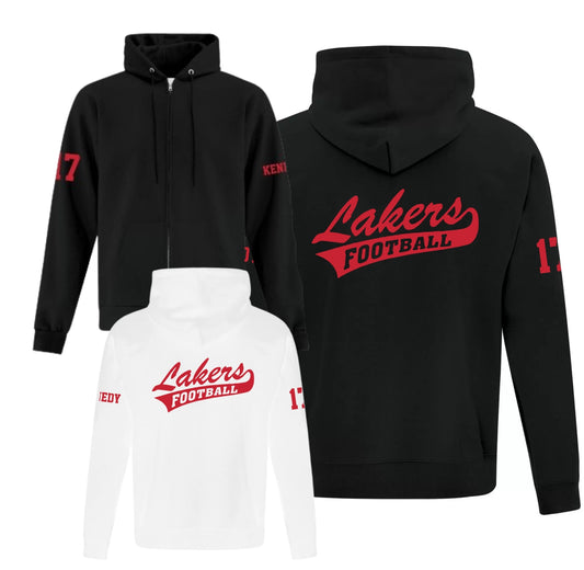 Lakers Adult Zip-Up Hoodie With Player Names/Numbers