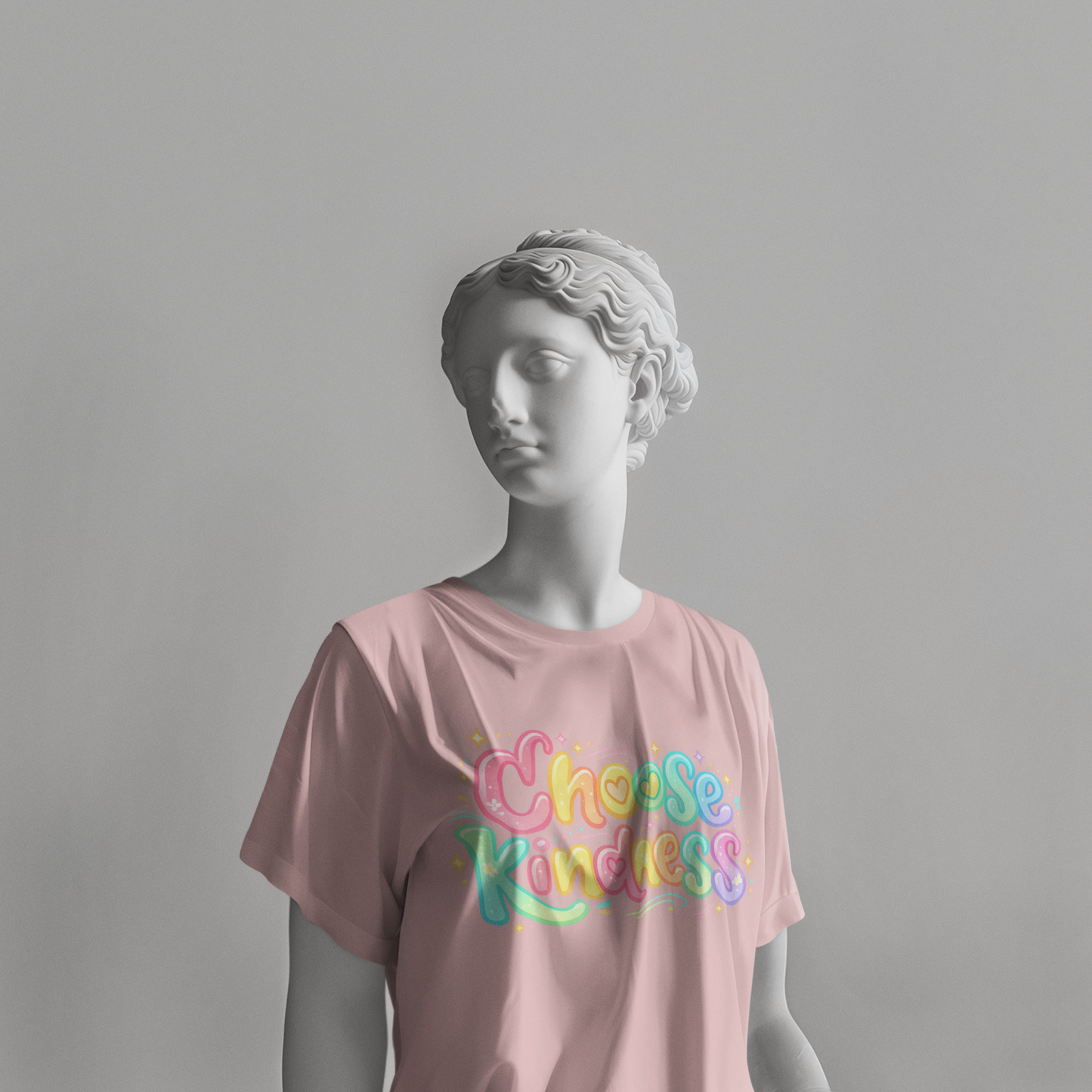 Choose Kindness Pastel Bubble Letters Tee