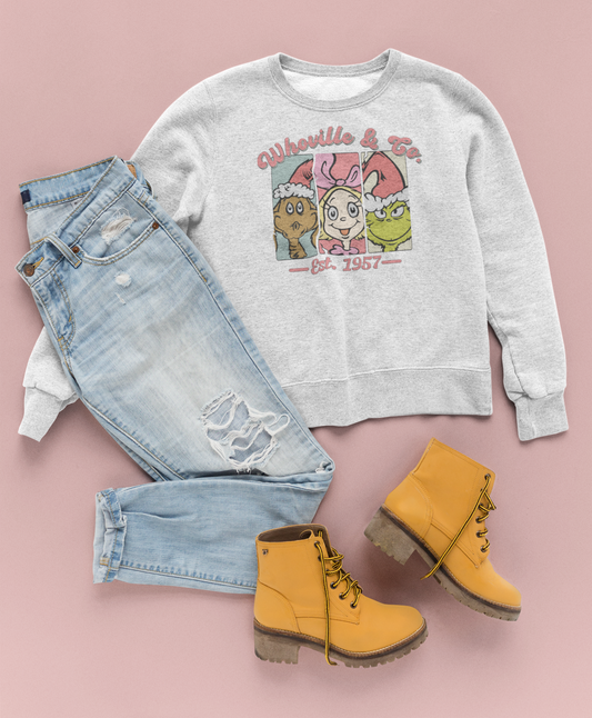 Whoville & Co Vintage Grinch Crewneck
