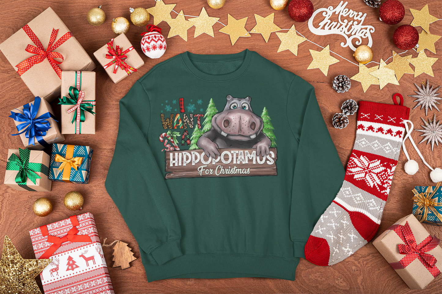 I Want A Hippopotamus for Christmas Sweater
