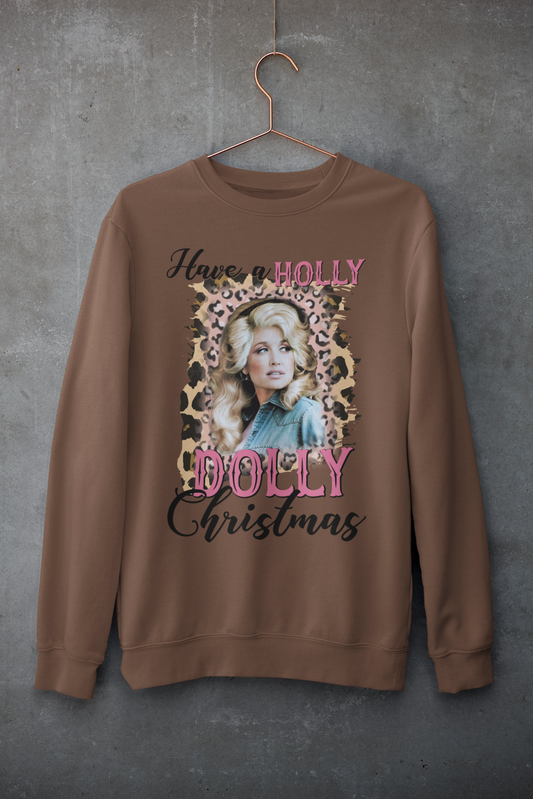 Holly Dolly Christmas Leopard Sweater