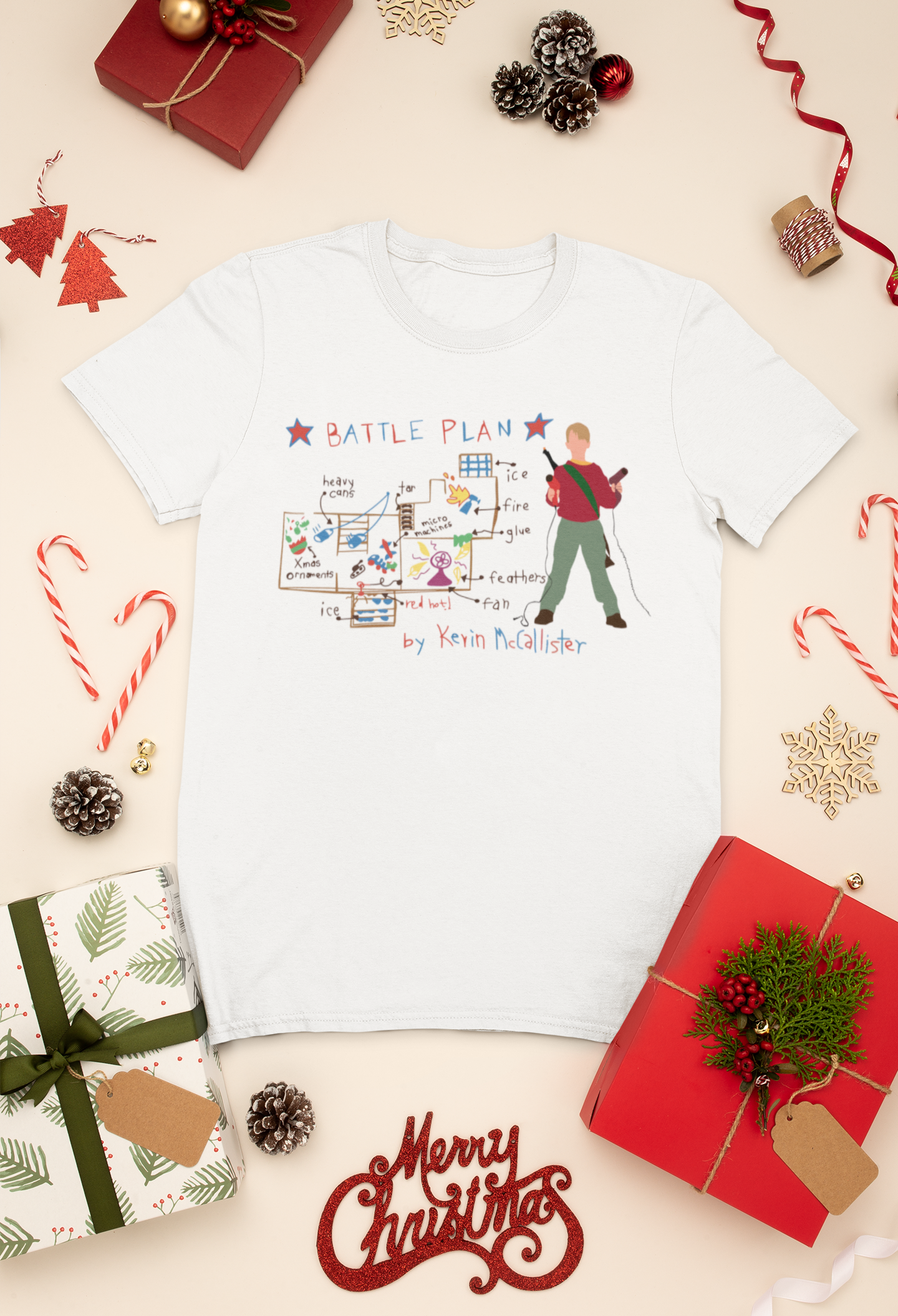 Kid's Kevin's Home Alone Battle Plan T-Shirt