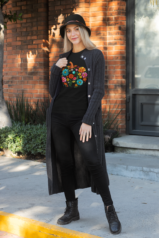 Floral Pumpkin Tee