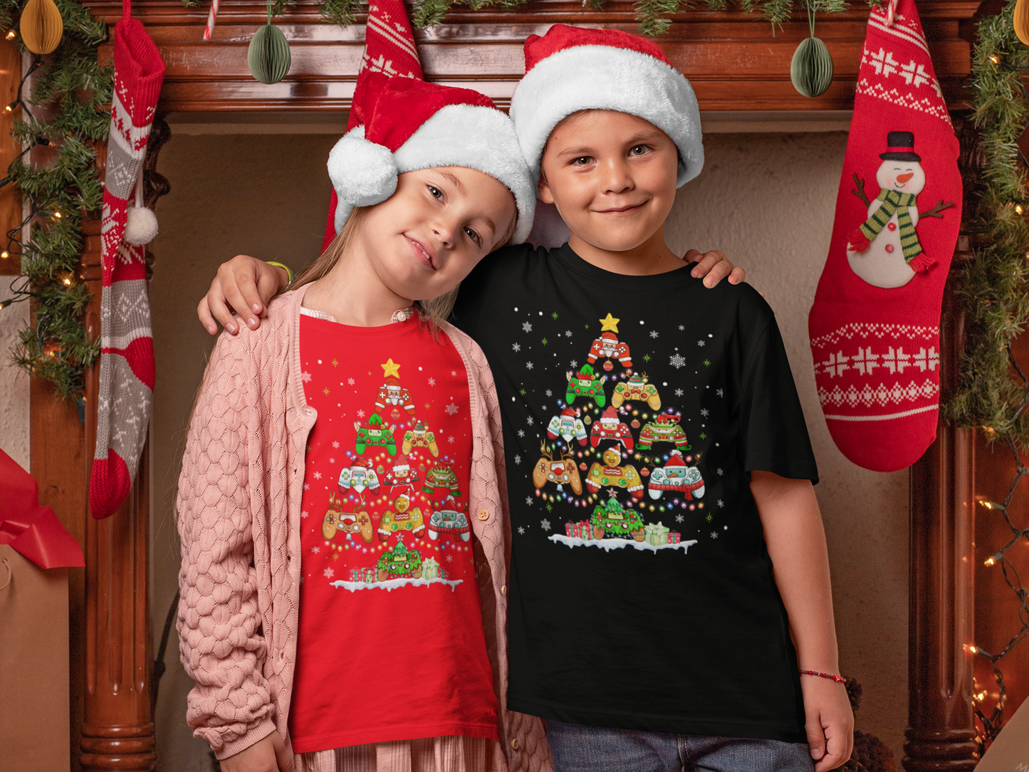 Kid's Game Controller Christmas Tree T-shirt